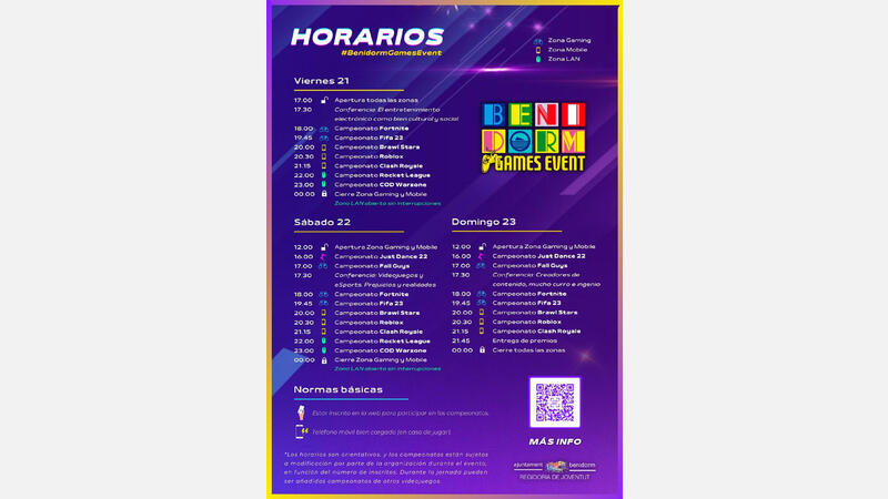 Horario Benidorm Games Event